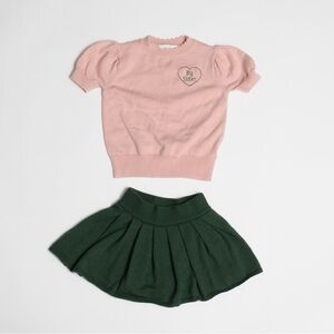 Big Sister Merino Wool Knit Top and Skirt Set